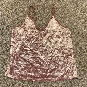 Brand new never worn velvet crop tank top